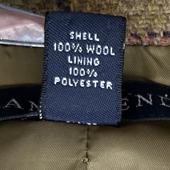 90s LANDS' END Wool Blazer Green Plaid Women's Jacket Size 10 Vintage Preppy - Picture 8 of 9